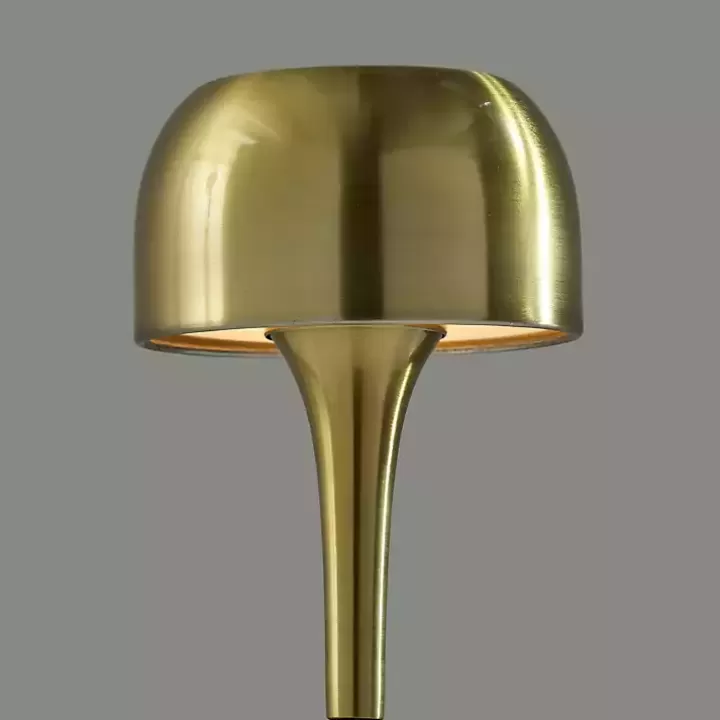 Discount Brass Tapered Dome Frosted Light Cordless Lamp Outdoor Lighting