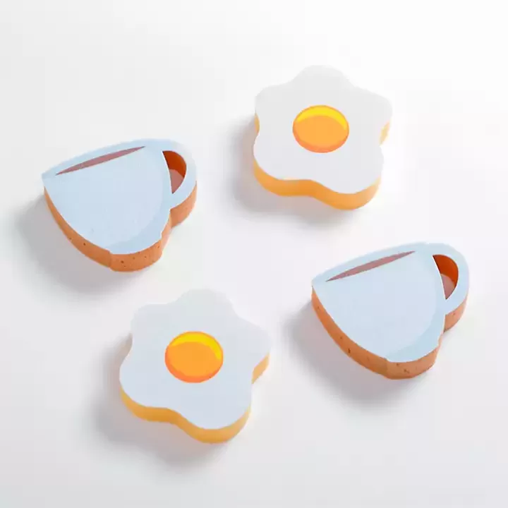 Store Breakfast Sponges, Set of 4 Kitchen Accessories