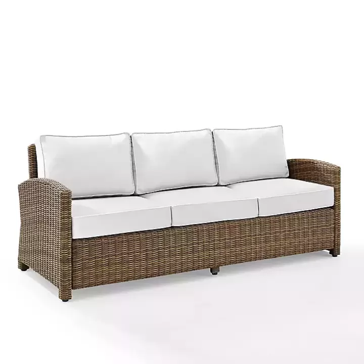 Sale Bren Wicker Sofa with Sunbrella Cushions Outdoor Seating