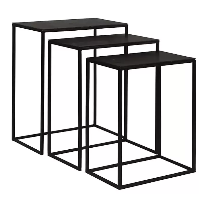 New Bronze & Metal Nesting Side Tables, Set of 3 Accent & End Tables