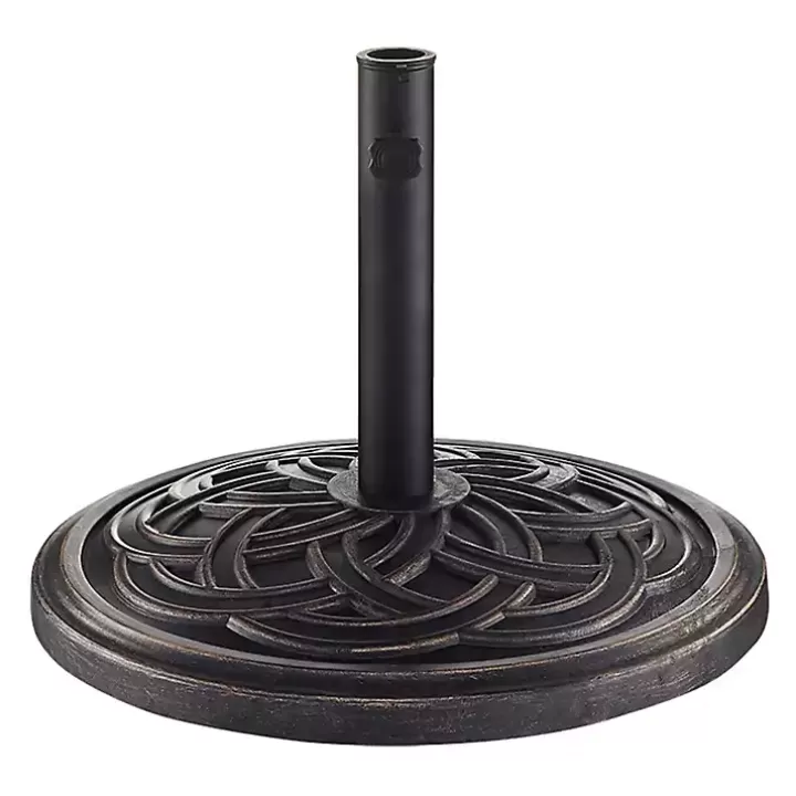 Outlet Bronze Medallion Round Umbrella Base Outdoor Accent Furniture