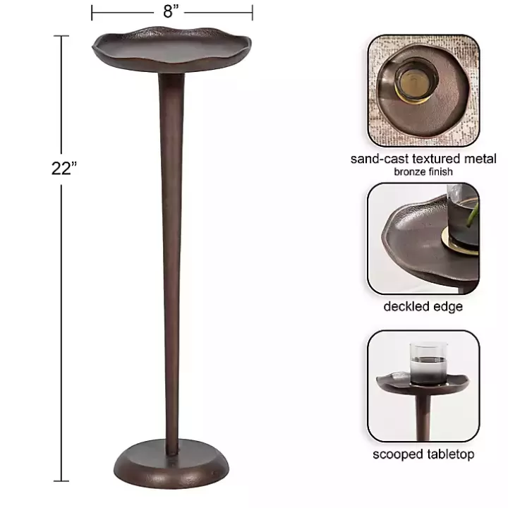 Shop Bronze Metal Alicia Accent Table Accent & End Tables