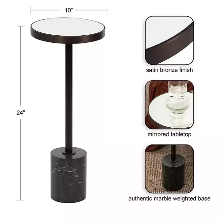 Cheap Bronze Mirror Tabletop Round Cocktail Table Accent & End Tables