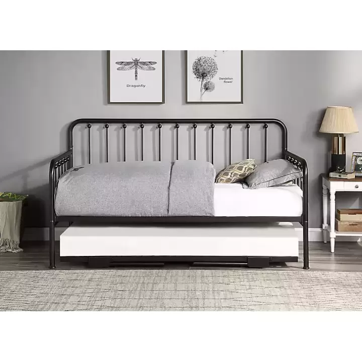 Flash Sale Bronze Spindleback Metal Trundle Day Bed Beds & Headboards