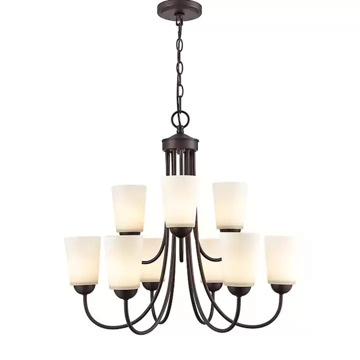 Clearance Bronze Traditional 9-Light Chandelier Chandeliers & Pendant Lighting