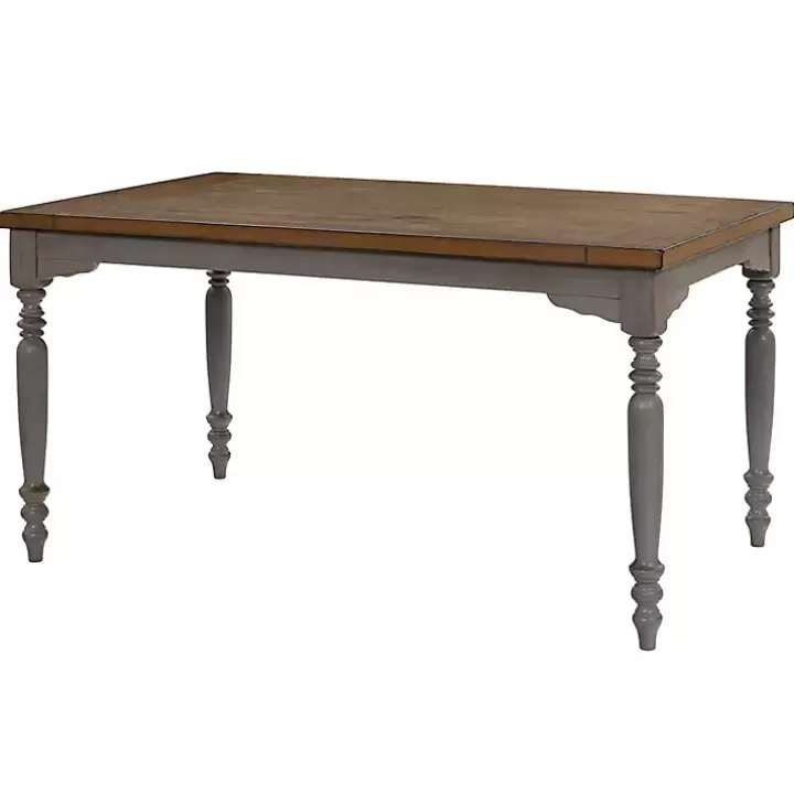 Fashion Brown and Gray Traditional Wood Dining Table Dining Tables