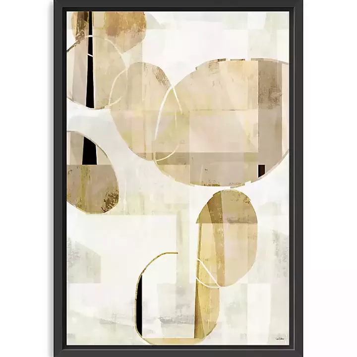 Flash Sale Brown and Tan Shapes Framed Canvas Art Print Canvas Art