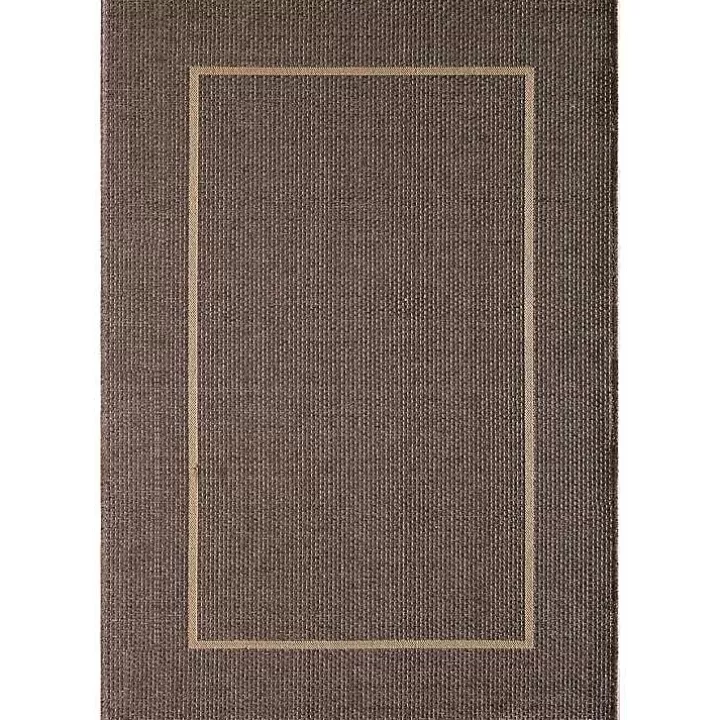 Outlet Bordered Outdoor Area Rug, 7x9 Outdoor Rugs