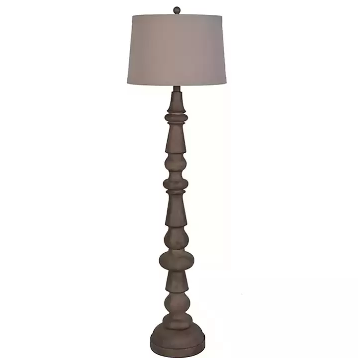 Shop Carved Spindle Floor Lamp Floor Lamps