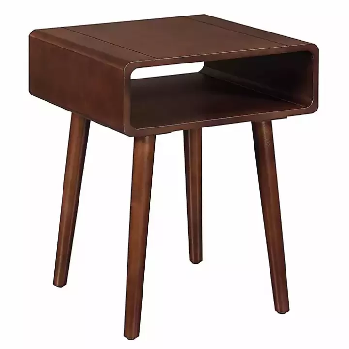 Fashion Curved Edge Open Shelf Accent Table Accent & End Tables