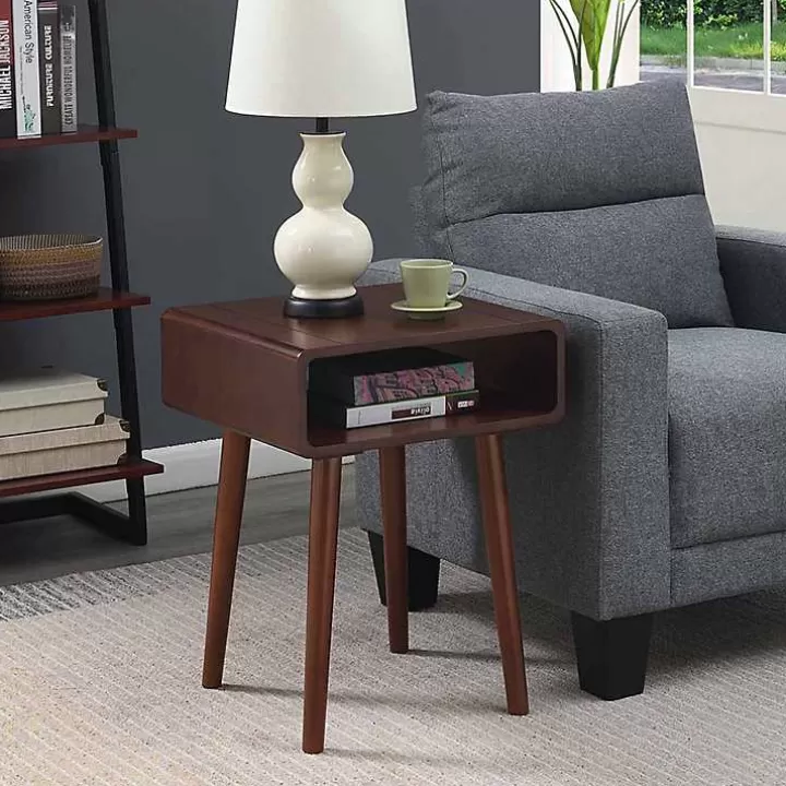 Fashion Curved Edge Open Shelf Accent Table Accent & End Tables