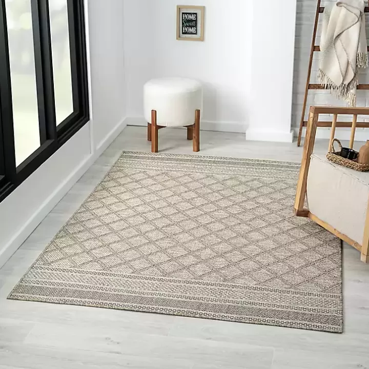 Discount Diamond Lattice Indoor/Outdoor Rug, 8x10 Outdoor Rugs