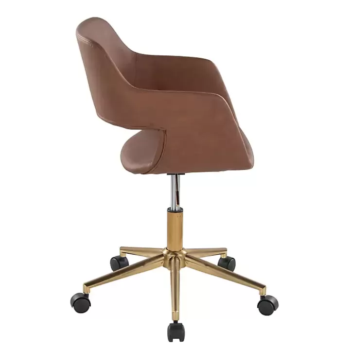 Fashion Faux Leather & Gold Marshall Office Chair Office Furniture