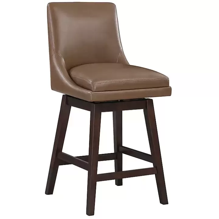 Cheap Faux Leather Alli Swivel Counter Stool Bar Stools & Counter Height Stools