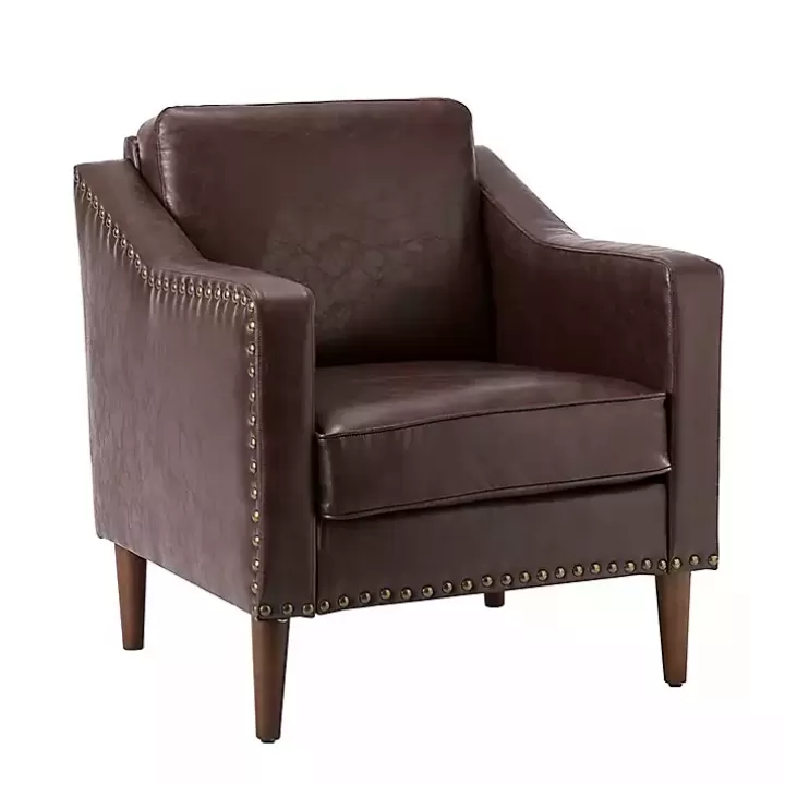 Fashion Faux Leather Bonita Accent Chair Accent Chairs