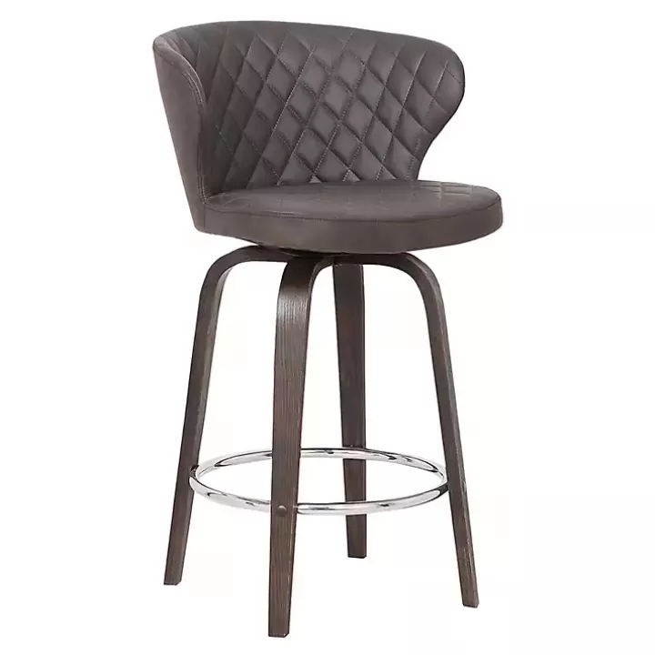 Shop Faux Leather Mynette Swivel Stool, 36 in. Bar Stools & Counter Height Stools