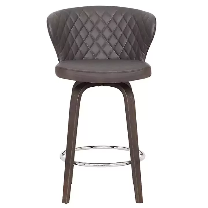 Shop Faux Leather Mynette Swivel Stool, 36 in. Bar Stools & Counter Height Stools