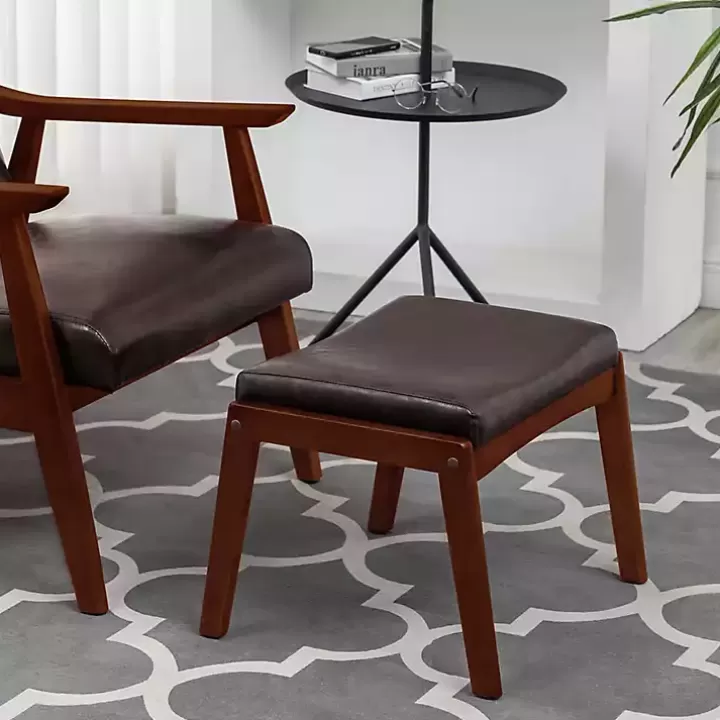 Hot Faux Leather Natasha Ottoman Stool Benches & Ottomans