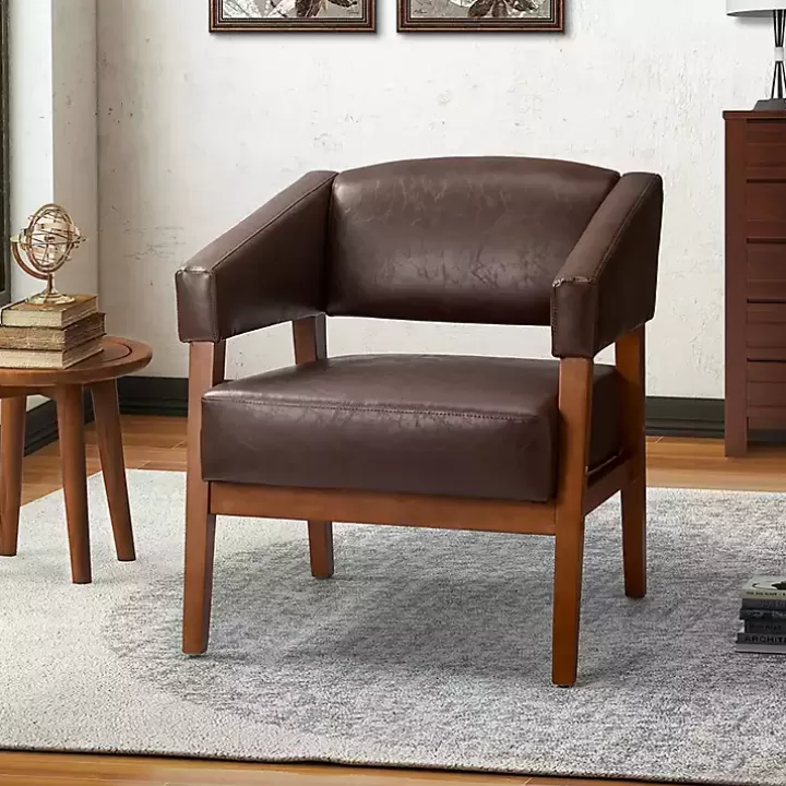 Sale Faux Leather Nicki Accent Chair Accent Chairs