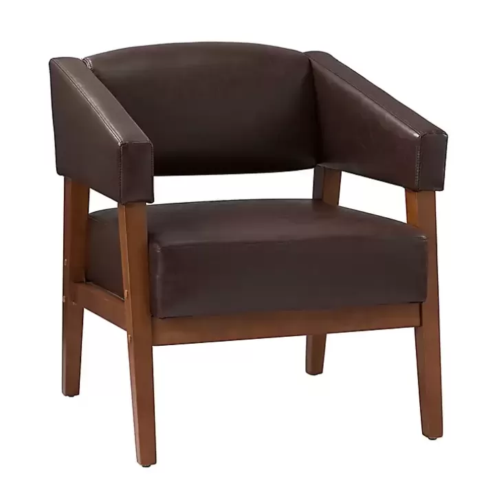 Sale Faux Leather Nicki Accent Chair Accent Chairs