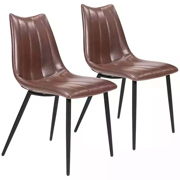 Clearance Faux Leather Noreen Dining Chairs, Set of 2 Dining Chairs