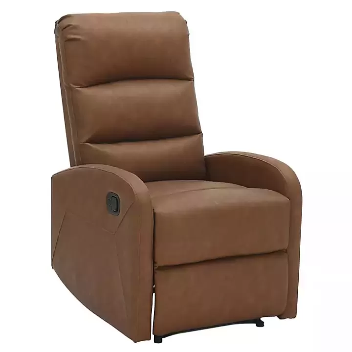 Online Faux Leather Upholstered Slim Recliner Accent Chairs