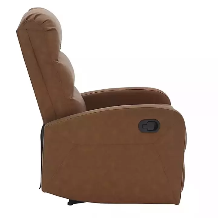 Online Faux Leather Upholstered Slim Recliner Accent Chairs