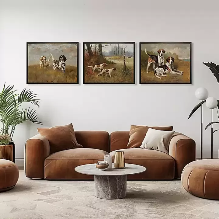 Clearance Brown Pointer Dogs Framed Art Print Framed Art