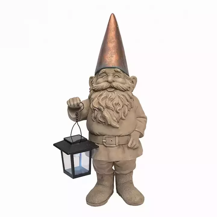 Sale Solar Gnome with Lantern Garden Statues