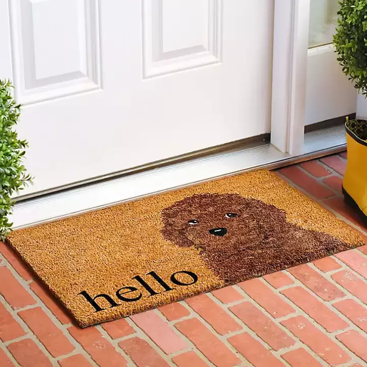 Sale Toy Poodle Hello Doormat Doormats