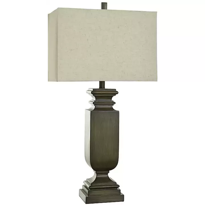 Flash Sale Brown Traditional Rectangular Table Lamp Table Lamps