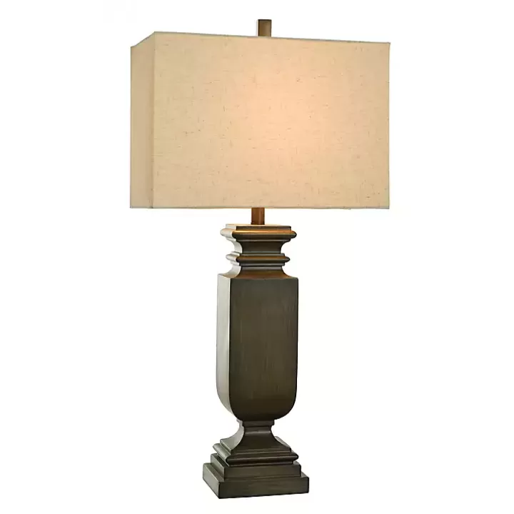 Flash Sale Brown Traditional Rectangular Table Lamp Table Lamps