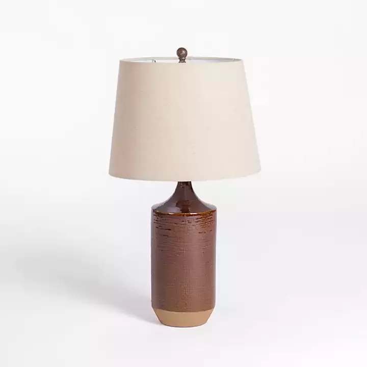 Store Brown Two Tone Ceramic Table Lamp Table Lamps