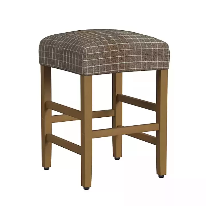 Online Windowpane Upholstered Counter Stool Bar Stools & Counter Height Stools