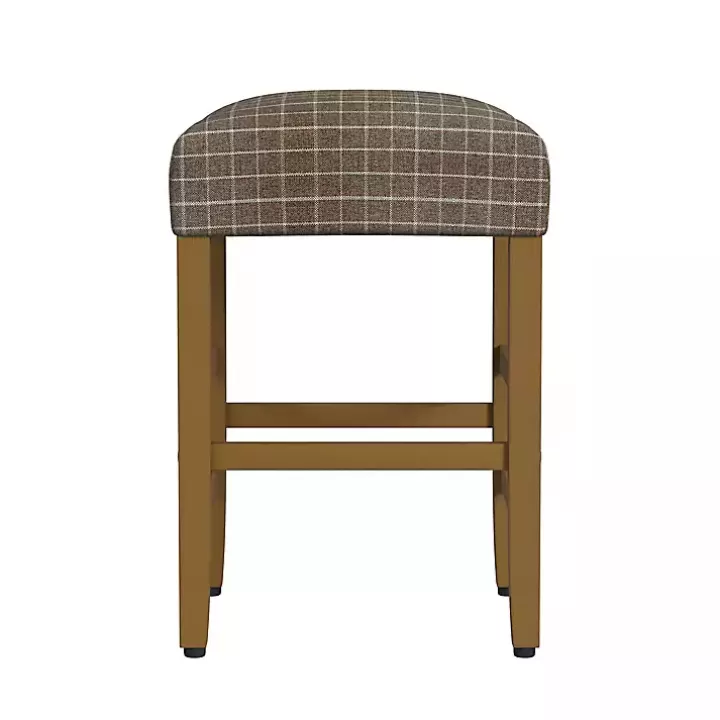 Online Windowpane Upholstered Counter Stool Bar Stools & Counter Height Stools