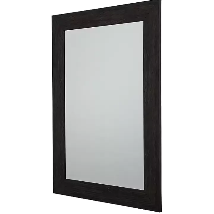 Outlet Brown Wood Framed Beveled Edge Wall Mirror Decorative Mirrors