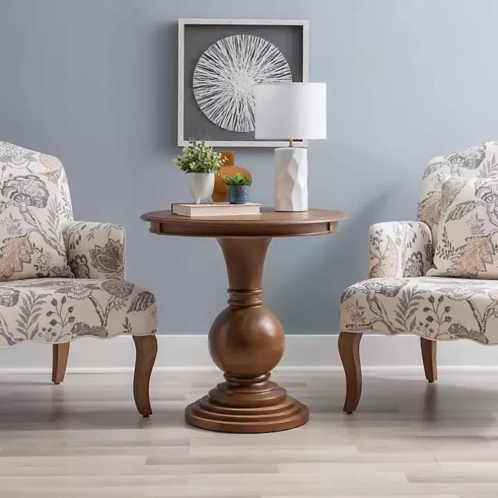Online Wood Round Base Side Table Accent & End Tables