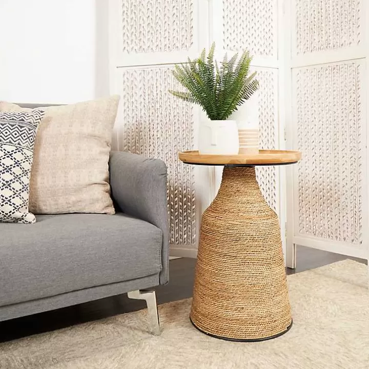 New Wood Wrapped Accent Table Accent & End Tables