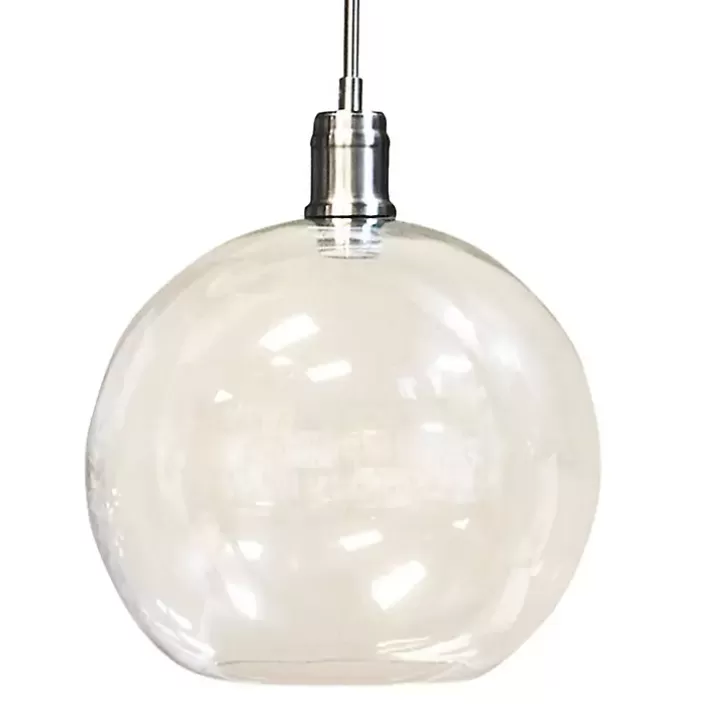 Flash Sale Brushed Nickel Glass Globe Pendant Light Chandeliers & Pendant Lighting