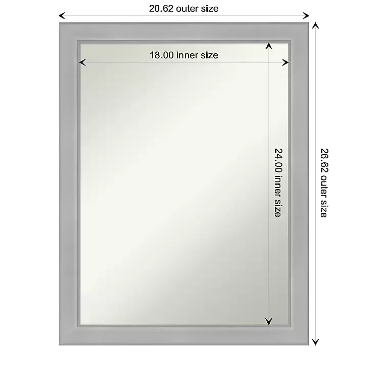 Outlet Brushed Nickel Modern Decorative Wall Mirror Framed Mirrors