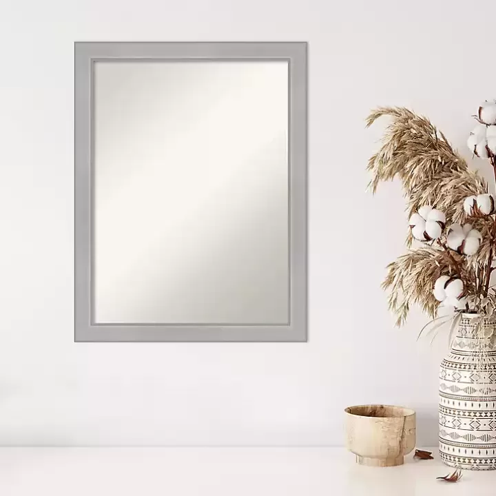 Outlet Brushed Nickel Modern Decorative Wall Mirror Framed Mirrors