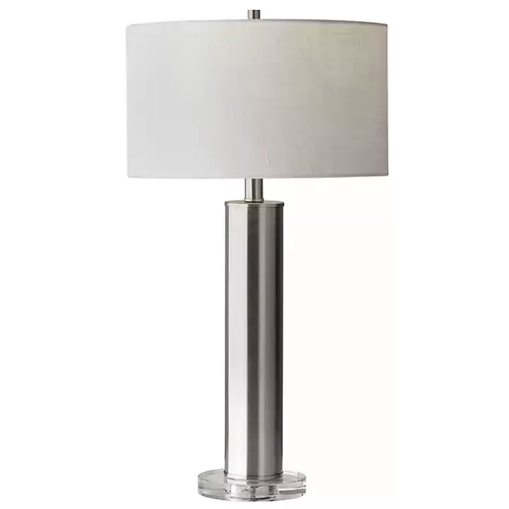 Shop Brushed Steel Cylinder Table Lamp Table Lamps