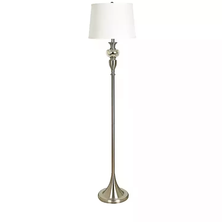 Hot Brushed Steel Fluted Floor Lamp Floor Lamps