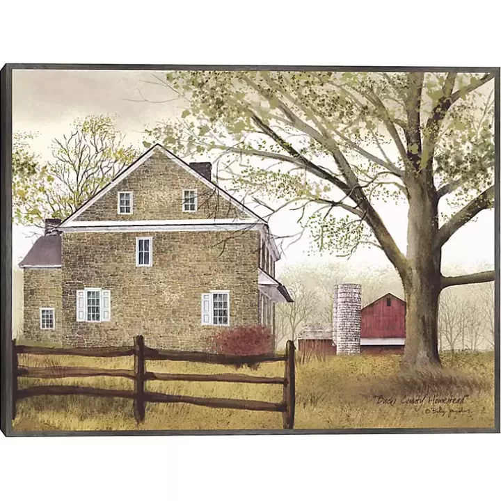 Best Sale Bucks County Homestead Framed Canvas Art Print Canvas Art