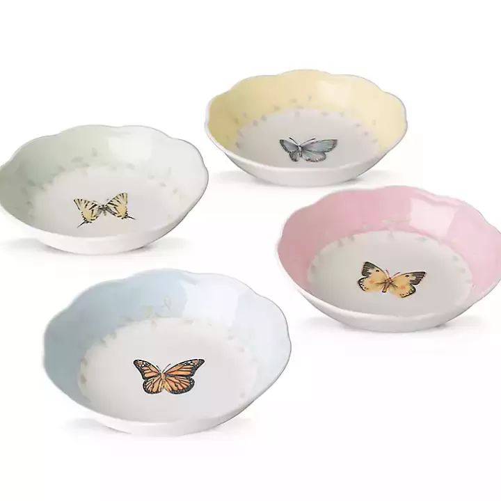 Flash Sale Butterfly Meadow Fruit Bowls, Set of 4 Dinnerware