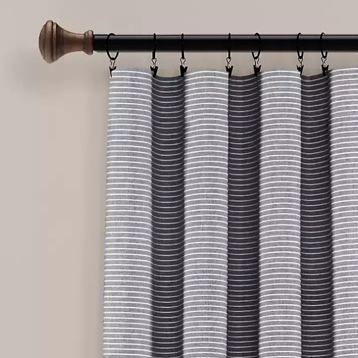 New Buttons and Stripes Curtain Panel Set, 84 in. Curtains & Drapes