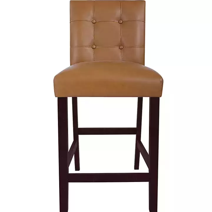 Hot Camel Faux Leather Jeremy Counter Stools, Set of 2 Bar Stools & Counter Height Stools