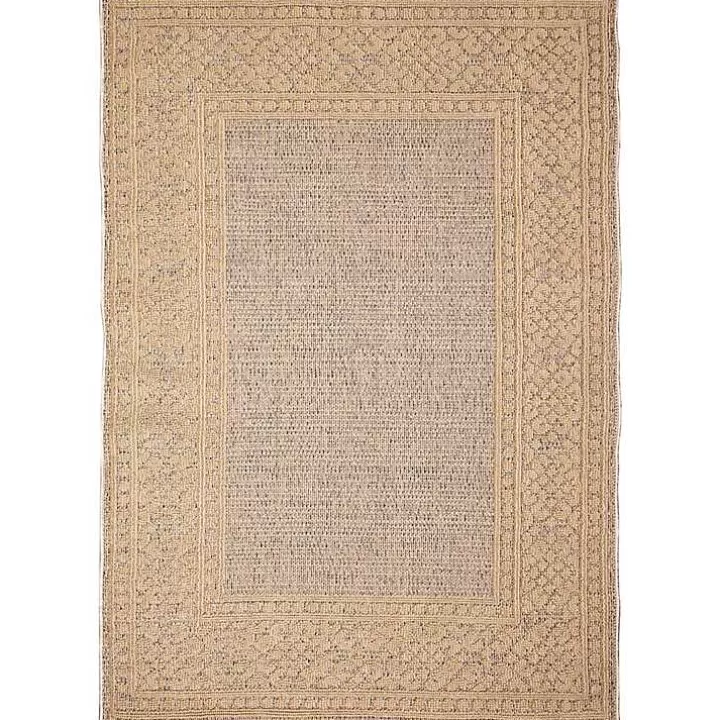 Fashion Camel Leopard Border Outdoor Area Rug, 5x7 Outdoor Rugs