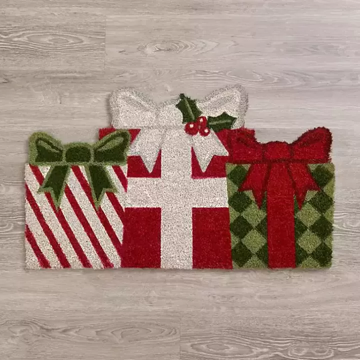 Sale Candy Cane Christmas Present Doormat Doormats