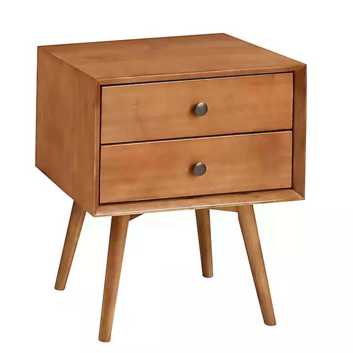 Shop Caramel Mid-Century Nightstand Nightstands